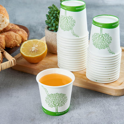 ECOLipak 500 Count Compostable Paper Cups, 4 oz Paper Espresso Coffee Cups with PLA Lined, Disposable Eco-friendly Biodegradable Hot Paper Cups for Party, Picnic,Travel,and Events