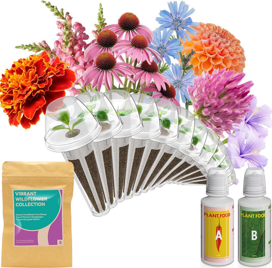 inbloom Flower Seed Pod Kit for AeroGarden, iDoo, Ahopegarden, GARDENCUBE, MUFGA Hydroponics, 12