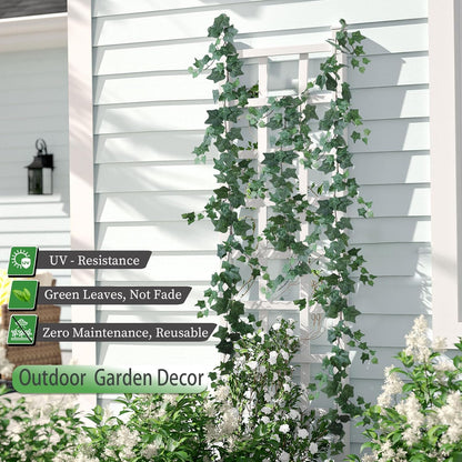 mizii 5 Pack 395" Artificial Vines Ivy Garland Fake Vine Realistic Silk Green Leaves Faux Hanging Plants Greenery Decoration for Outdoors Wedding Arch Party Indoor Mantle Bedroom Home Decor
