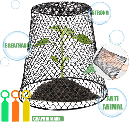 40 Pcs 9 inch Chicken Wire Plant Covers Bulk,Wire Garden Cloches Chicken Wire Cloche Plant Protector Metal Heavy Duty Garden Plant Cloche for Keeping Bunnies Chicken Squirrels Birds Other Out