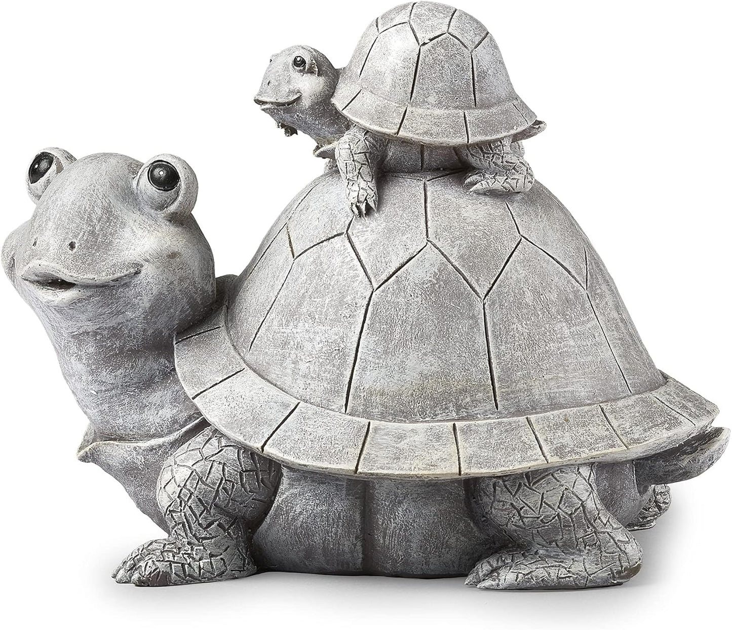Roman Garden - Turtle and Baby Statue, 7" H, Pudgy Pals Collection, Resin and Dolomite, Decorative, Garden Gift, Home Outdoor Decor, Durable, Long Lasting
