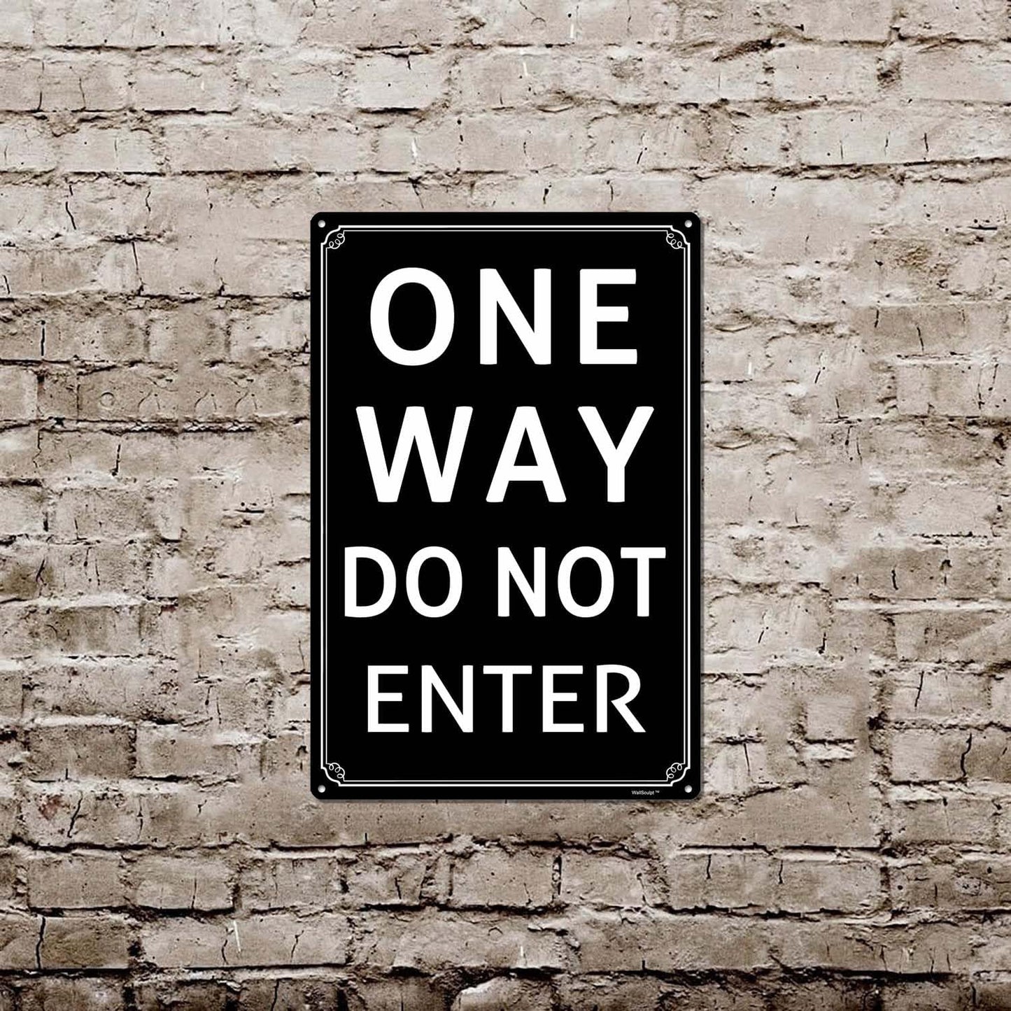 8x12" One Way - Do Not Enter Parking Lot Sign - High-Intensity Grade Aluminum, Weatherproof & Fade-Resistant, Ideal for Outdoor & Indoor Use - Curbside Sign