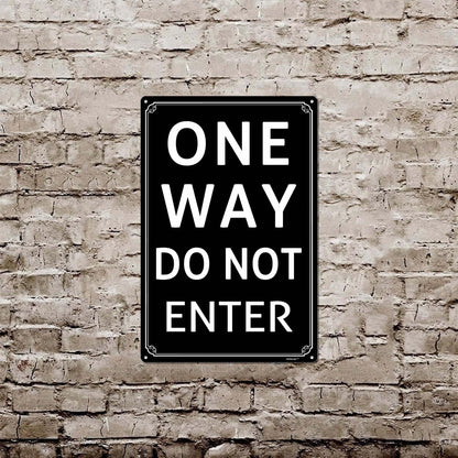 8x12" One Way - Do Not Enter Parking Lot Sign - High-Intensity Grade Aluminum, Weatherproof & Fade-Resistant, Ideal for Outdoor & Indoor Use - Curbside Sign