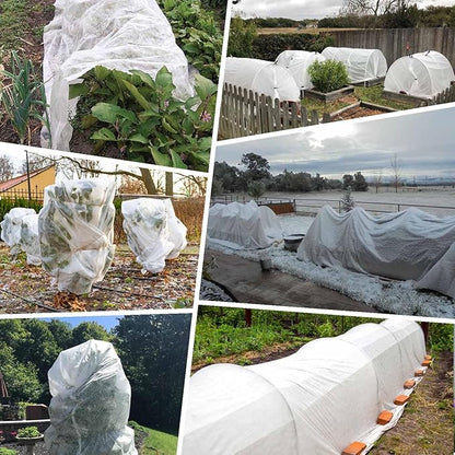 KLEWEE Plant Covers Freeze Protection 10 x 33 Ft, 1.05 oz/yd² Thicker Frost Cloths Blankets for Outdoor Plants, Plant Covers for Winter, Garden Floating Row Cover