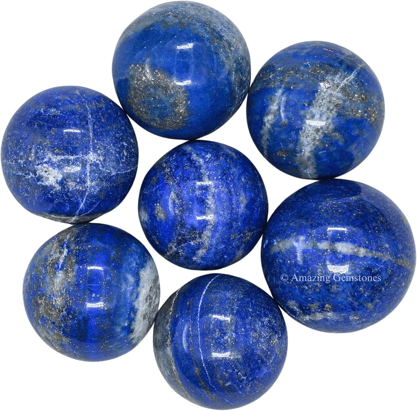 Amazing Gemstone Lapis Lazuli Crystal Ball - 1" Inches Crystal Sphere Meditation Balls for Witchcraft and Decorative Balls - Crystals and Healing Stones Beginners Gift (Pack of 1)