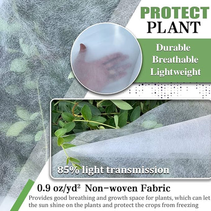 Plant Covers Freeze Protection, 10FT x 30FT 0.9oz Reusable Floating Row Cover Plant Blankets Frost Cloth for Clod Winter Frost Sun Pest Protection