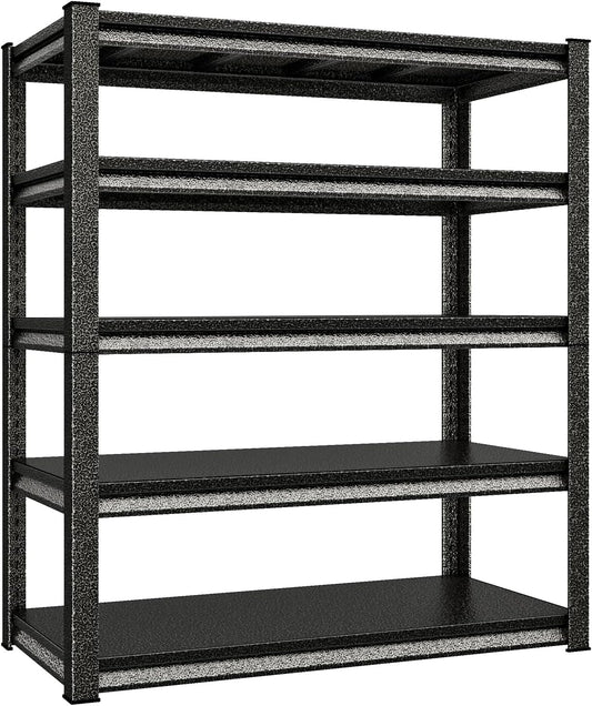 Garage Shelving Heavy Duty，Large Loads Adjustable Garage Storage Shelves, Metal Storage Racks and Shelving Units, Utility Rack Shelves,47.2”W x 24”D x 78”H,Silver