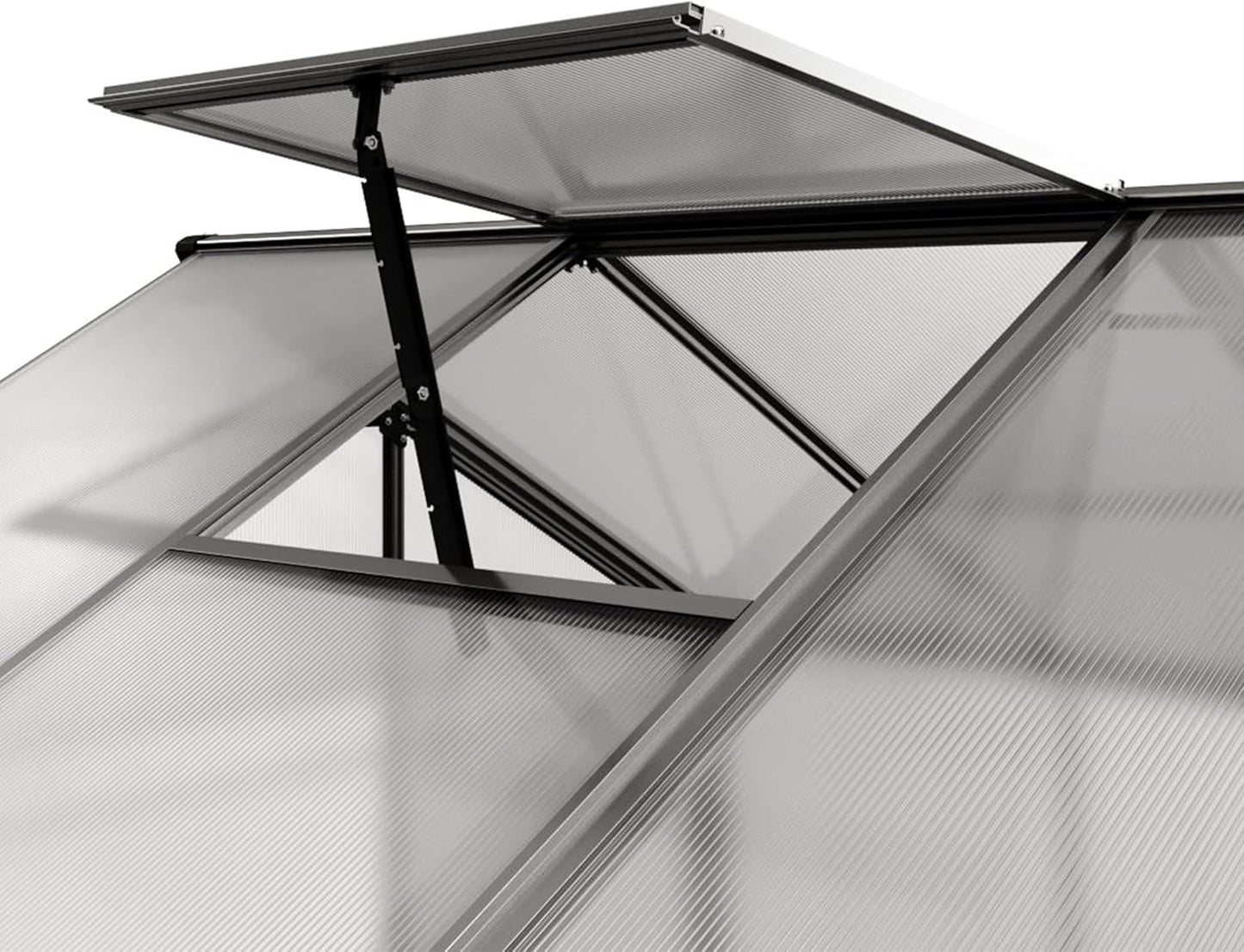 Greenhouse Jasmin 5 Aluminum Frame - 6.3 x 10.4 ft Approx. 6 mm Polycarbonate Panels