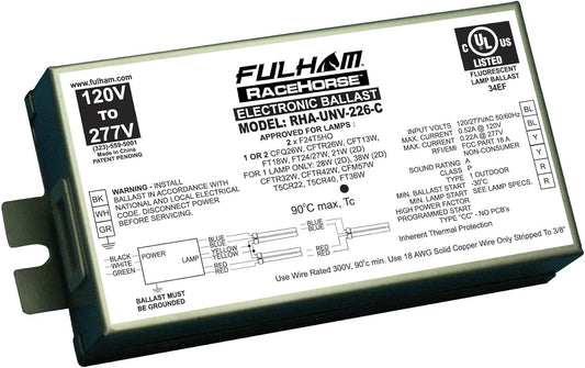 Fulham Lighting Fulham Racehorse CFL Ballast, RHA-UNV-226-C , White