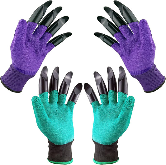 DCCPAA Garden Gloves with Claws,Claw Gardening Gloves for Digging,Planting, Weeding, Seeding-Waterproof for Men and Women