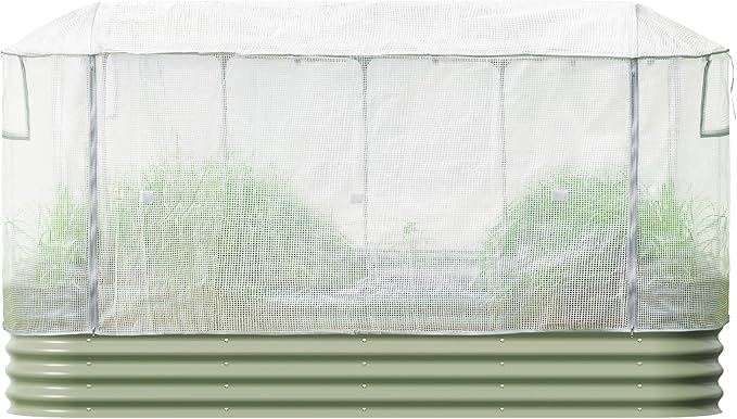 Vego garden Frost Greenhouse Cover System for 2.0' x 6.5' (6 in 1) Garden Bed