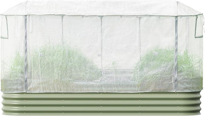 Vego garden Frost Greenhouse Cover System for 4.0' x 8.0' (10 in 1) Garden Bed