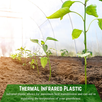 Farm Plastic Supply - Clear IRAC Greenhouse Plastic Sheeting - 6 Mil - (50' x 40') - 4 Year UV Resistant Infrared Anti-Condensate Green House Covering Thermal Greenhouse Plastic 6 mil
