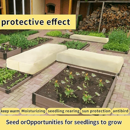 Rectangular Plant Protection Blanket, Winter Outdoor Garden Frost Protection, 2 Pieces, 78.7 x 39.3 x 17.7 Inches