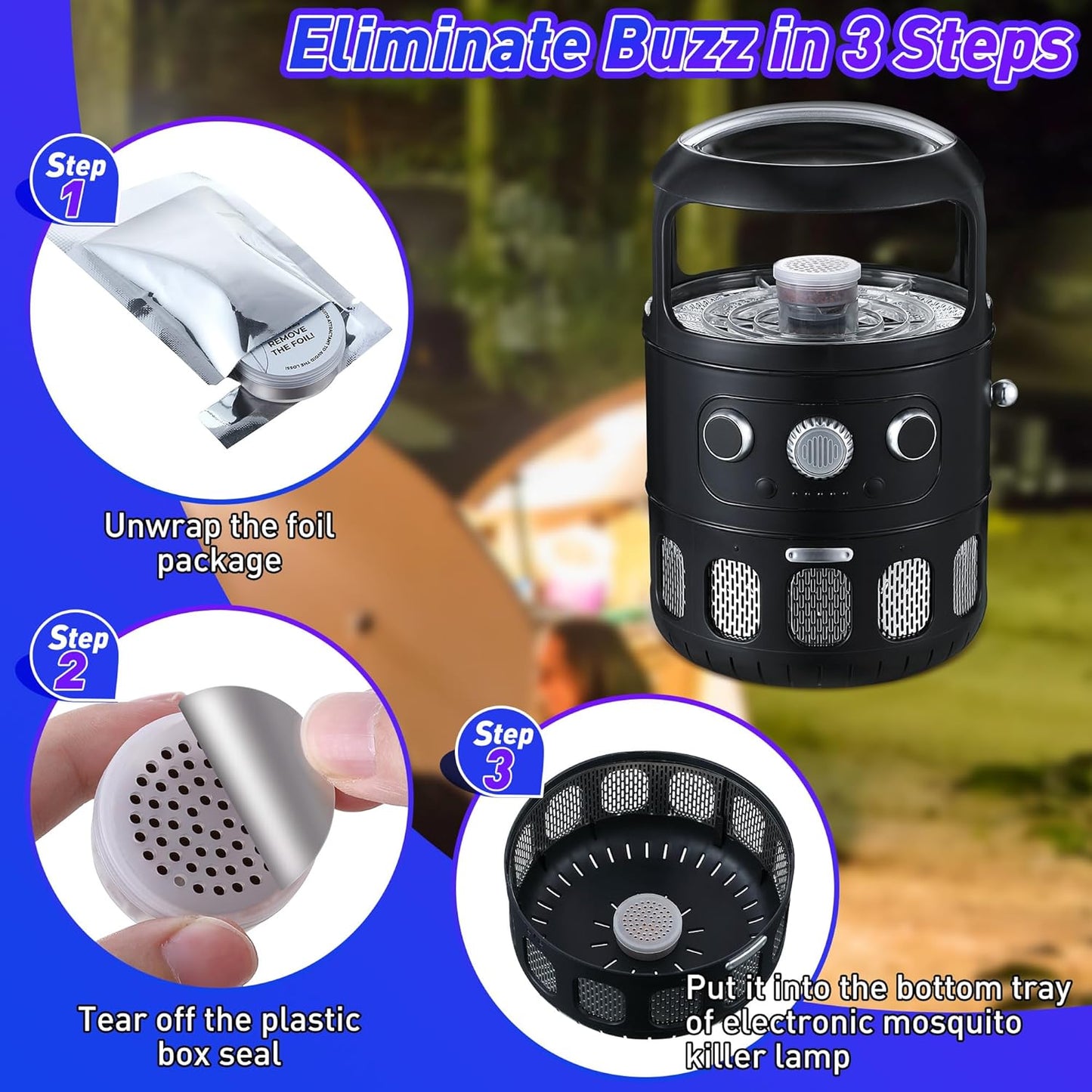 Qualirey 10 Pcs Mosquito Attractant for Bug Zapper, Each Last 60 Day Pest Lure Mosquito Trap Fly Biting Insect Bait Refill High Catch Rate Compatible with DynaTrap and All Insect Trap Indoor Outdoor