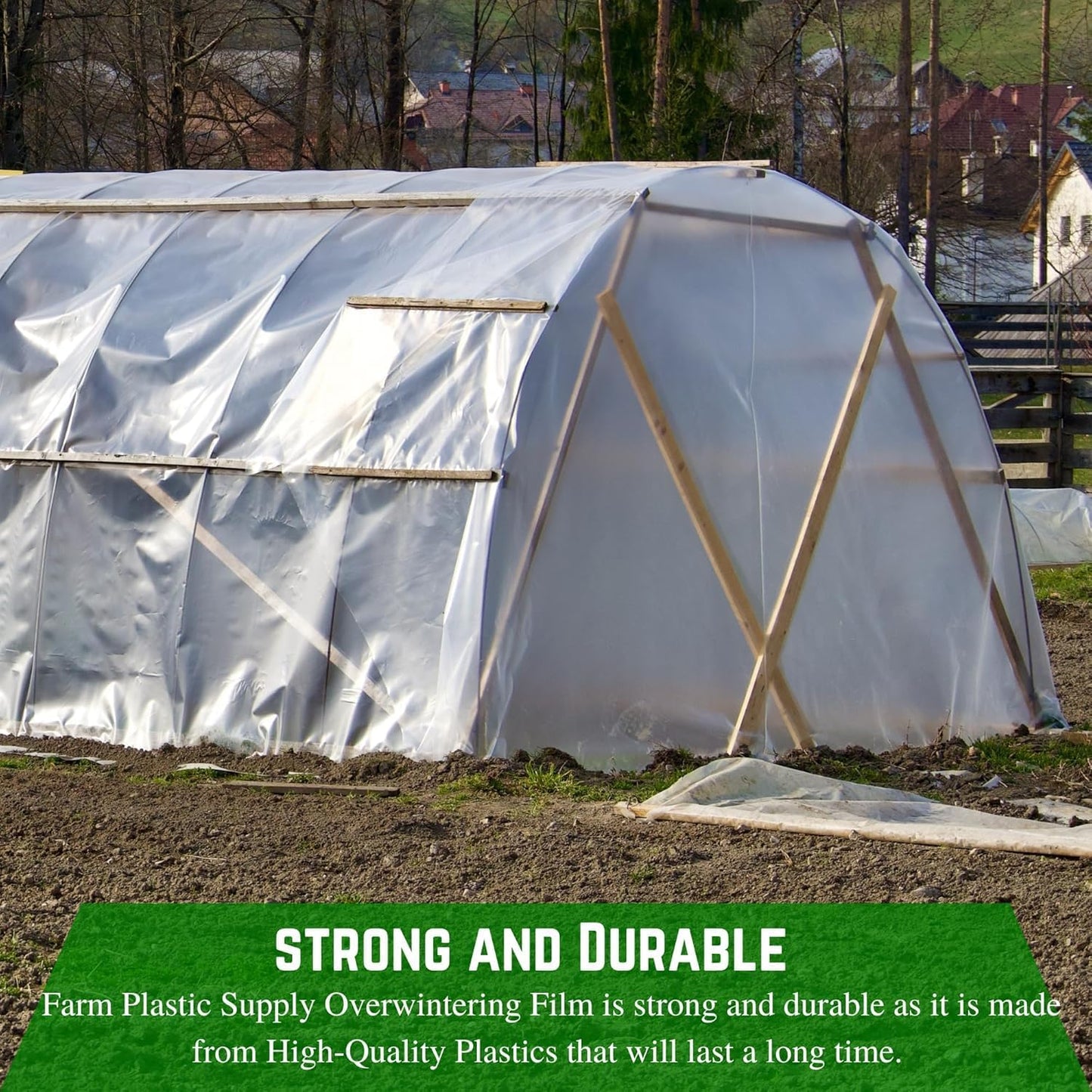 Farm Plastic Supply - 6 Mil White Plastic Sheeting - Overwintering Film, 6 Mil White Plastic Film, Greenhouse Plastic, Durable Plastic Sheeting (16' x 150')