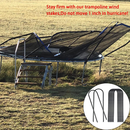 20 Pack 10 Inch Heavy Duty Trampolines Wind Stakes Galvanized Steel Garden Stakes U-Shaped Staples for Landscaping, Camping Tents, Soccer Goals and Garden Decoration