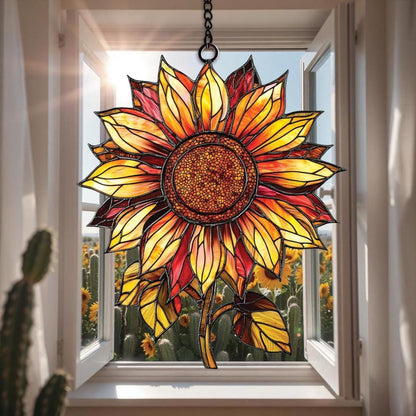 Sunflower Suncatcher Ornament Gift Sun Catchers Indoor Windown Suncatchers for Windows Hanging Garden Suncatchers Window Decor Outdoor Suncatcher Holiday Custom Gifts