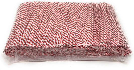 4" Length Twist Ties, 2000 Red White Plastic Coated, No Rip, Paper Ties Cello General Use, Party