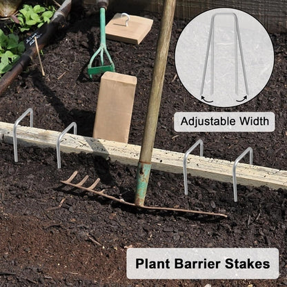 AAGUT 100 Pack 6 Inch Landscape Staples 11 Gauge Garden Staples, Galvanized Heavy Duty U-Shaped Sod Pins,Yard Ground Lawn Fence Stakes for Weed Barrier Fabric Irrigation Tubing