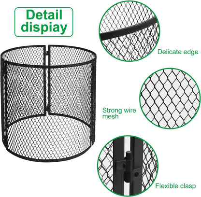 4 Pack Metal Plant Cage Protectors from Animals-11.8 x 11.8 Inch Garden Plant Protector - Sturdy Bunny Barricades Chicken Wire Cloche Plant Protectors for Keeping Bunny Animals Out