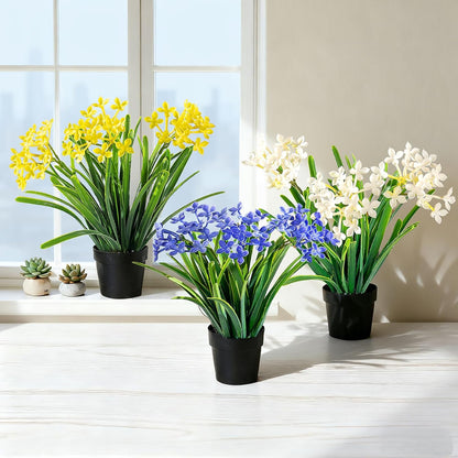 3 Pack Fake Small Plant Artificial Potted Flowers for Home Decor Fake Flower Plant Greenery Mini Faux Plant for Indoor Bedroom Living Room Office Shelf Bathroom Farmhouse Decor (Type 11)