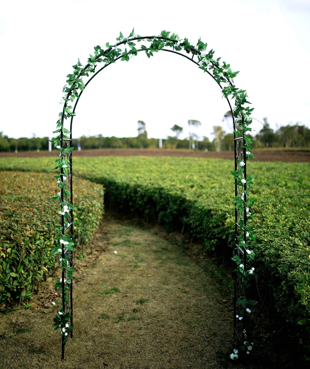 1. GO Steel Garden Arch, 7'5'' High x 3'7'' Wide, Garden Arbor for Various Climbing Plant, Outdoor Garden Lawn Backyard