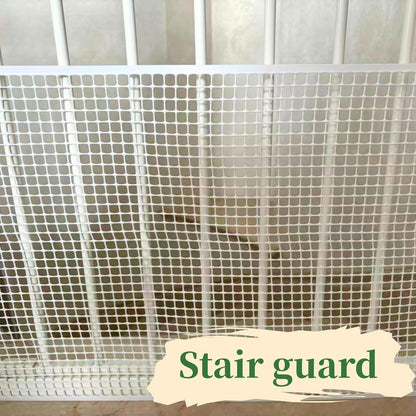 PotatoLife Plastic Wire Mesh Fence, Balcony Fence for Baby and Pets, Safety Fence, Stair Protector, Poultry, Garden, Tree Support, Durable Material, Free Zip Ties (Black, 15.7'' x 40')