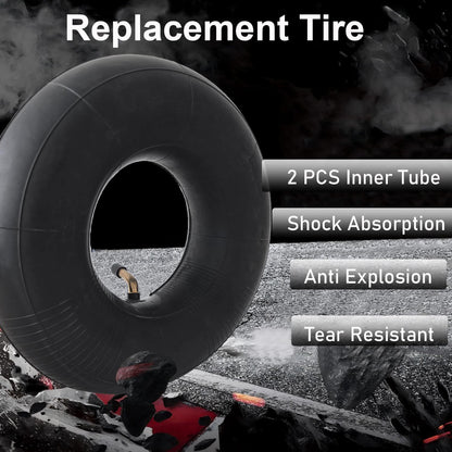 2-Pack 4.10/3.50-4 Inner Tube 4.10-4 3.50-4 Tube Bend Valve Stem for Wheelbarrows/Mowers/Hand Trucks and More