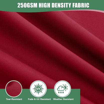 Chaise Lounge Cushions Outdoor Set of 4 - Waterproof and Fade Resistant Sun Lounger Replacement Cushions - Patio Lounger Pads with Removable Cover for Pool, Deck, Lawn, 80 x 26 x 3 Inch, Red