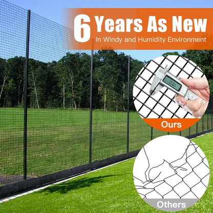 24" x 50' 1/4inch PVC Hardware Cloth Vinyl Coated Chicken Wire Fence Galvanized Welded Mesh Roll for Home Garden Rabbit Cage, Black-PVC