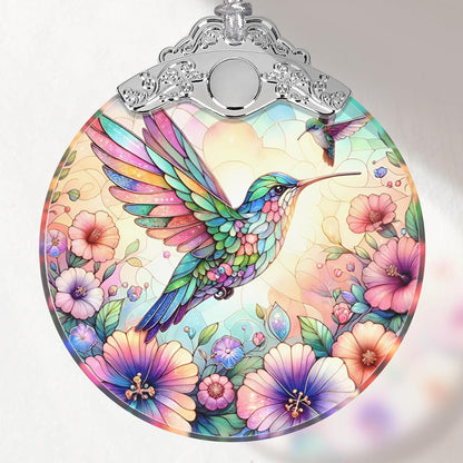 Hummingbird Stained Glass Ornament, Christmas Ornaments, Xmas Decor, Ornaments for Christmas Tree, Holiday Presents, Gift Exchange Ideas