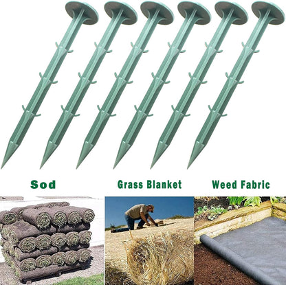 6-Inch Plastic Stakes Sturdy Plastic Stakes Anchors Rustproof for Holding Down Landscape Fabric Lawn Edging,Weed Barrier, Tents,Game Nets and Rain Tarps (100)