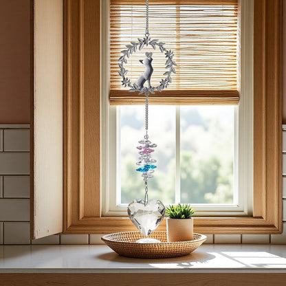 Pet Memorial Suncatcher,Dog Memorial Gifts for Loss of Dog,Cats Remembrance,Pet Loss Sympathy Gift,Bereavement Gifts(Cat)