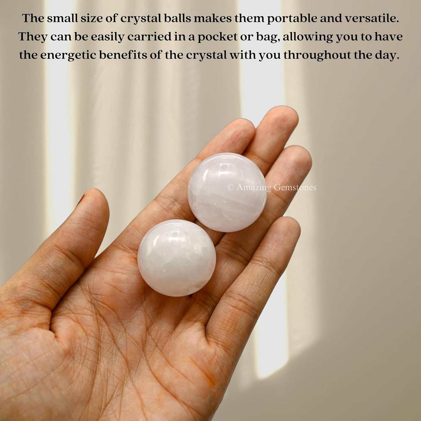 Amazing Gemstone Rose Quartz Crystal Ball - 1 Inches Crystal Sphere Meditation Balls for Witchcraft and Decorative Balls - Crystals and Healing Stones Beginners Gift (Pack of 1)