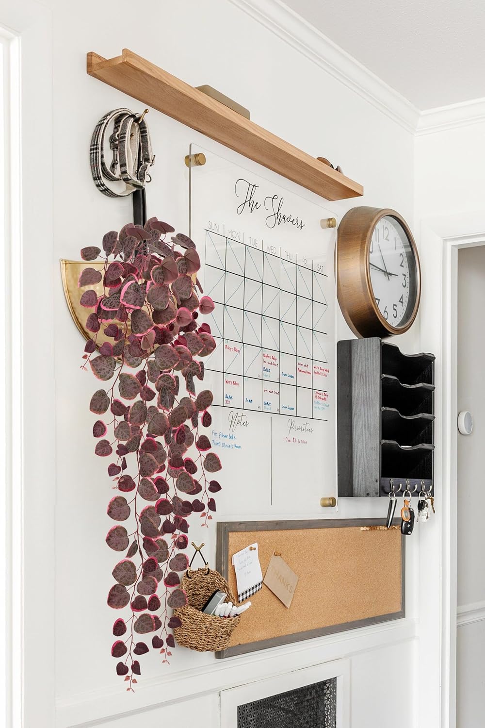 Briful 3 Pack Fake Hanging Plant 39.3" Artificial Hanging String of Hearts Plant Faux Trailing Vine with Heart-Shaped Leaves Lush Cascading Fake Plants for Home Wall Shelf Indoor Outdoor Decor, Pink