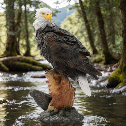 13.2" Real Eagle Outdoor Sculpture,Funny Bird Statue,Garden Beach Statue Decor,Resin Animal Seabird Ornaments,Coastal Beach Decor,Patio Decor for Outdoor Table Decorfor Garden,Lawn,Yard