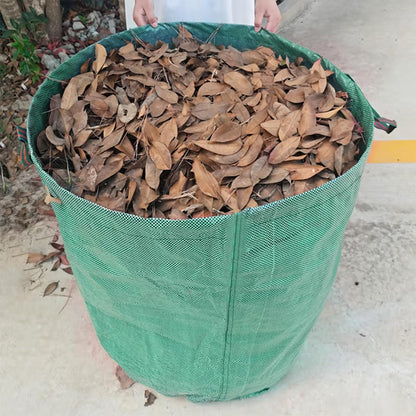 2 PCS 106 Gallon Yard Waste Bags, Reusable Lawn and Leaf Bags Heavy Duty Garden Bags with 2 Pair Gloves for Clean Up Outdoor Debris Leaves Grass Clippings