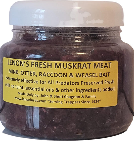 Lenon's Fresh Muskrat Meat Bait for Weasel, Mink, Otter and Raccoon