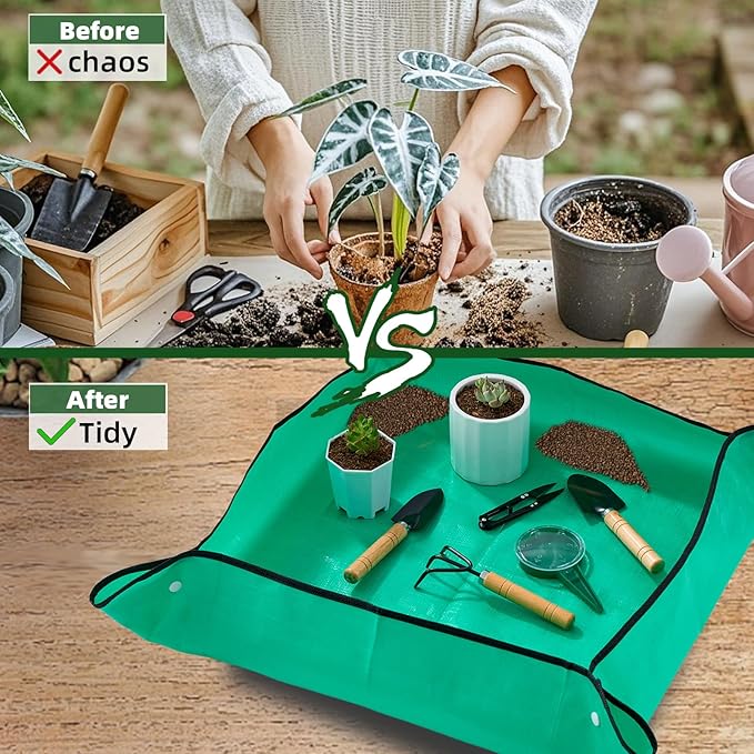 175-Piece Gardening Kit with Bonsai Tools, Succulent & Herb Planting Set, Pruning Shears, Seed Trays, Waterproof Mat – Durable BPA-Free Indoor & Outdoor Garden Tool Set Gift