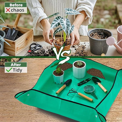 175-Piece Gardening Kit with Bonsai Tools, Succulent & Herb Planting Set, Pruning Shears, Seed Trays, Waterproof Mat – Durable BPA-Free Indoor & Outdoor Garden Tool Set Gift
