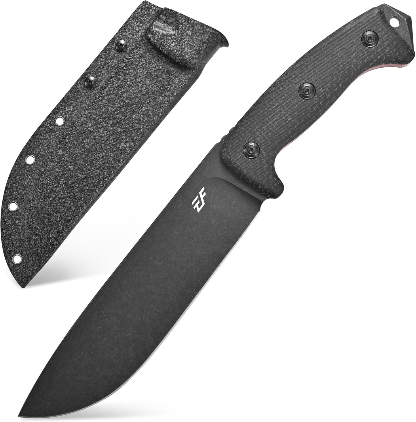Eafengrow EF148 Fixed Blade Knife AUS-10 Steel Blade Micarta Handle Full Tang EDC Straight Knife for Hunting Camping Bushcraft