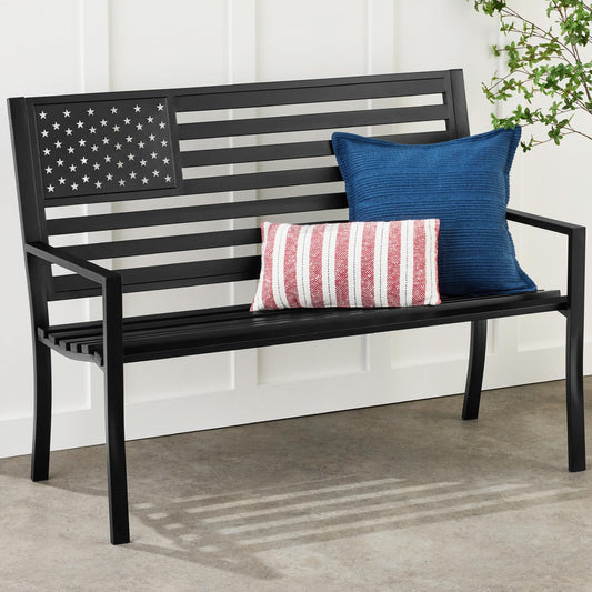 Best Choice Products Outdoor Bench 2-Person Steel Indoor/Outdoor Bench for Garden, Patio, Porch