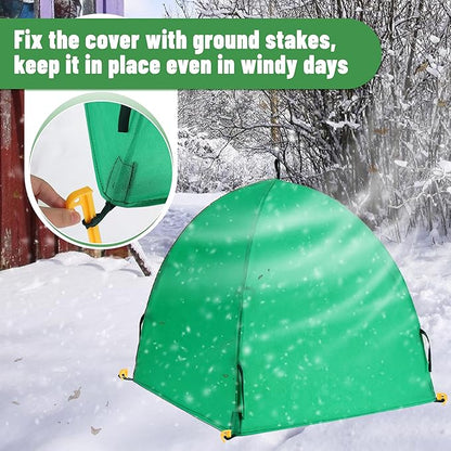 2 Pack Winter Plant Covers Freeze Protection, Shrub Covers Warm Plant Tents for Winter, Frost Protection for Outdoor Plants from Freezing Animals Eating (36" x 36" x 38")