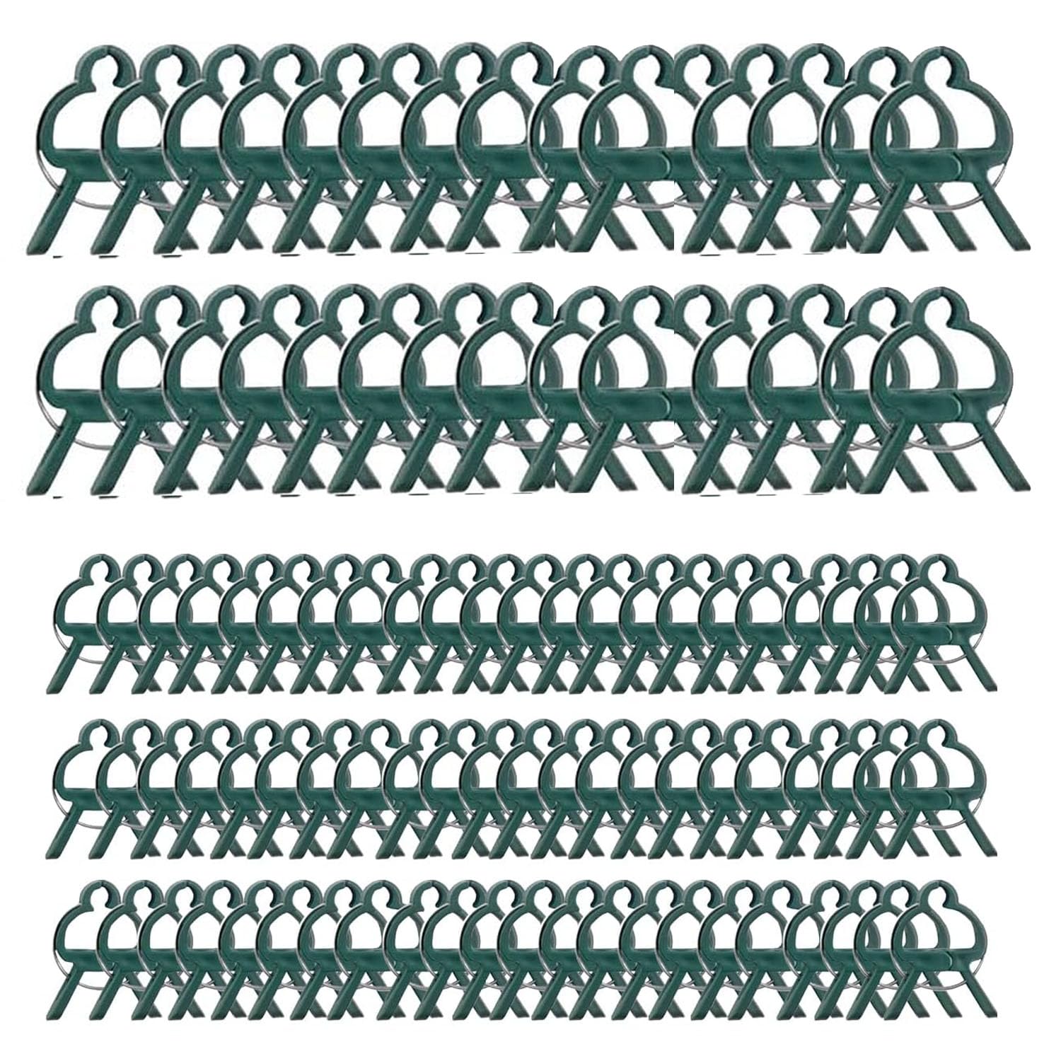 7Queen 80PCS Garden Plant Supports Clips, 2 Sizes Adjusting Reusable Plant Clips for Supporting