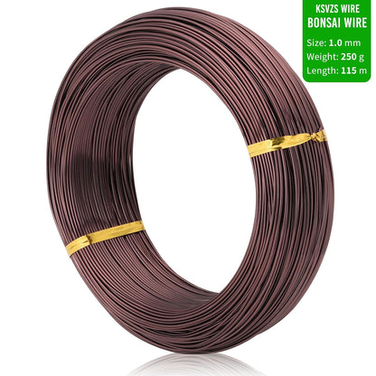 Bronze-1.0mm/18gauge -Anodized Aluminum Bonsai Training Wire 250g Large Roll,Many Size to Choose,KSVZS Bendable Metal Wire for Crafts,Sculpting,Armature and Daily Use,Necessities for Family