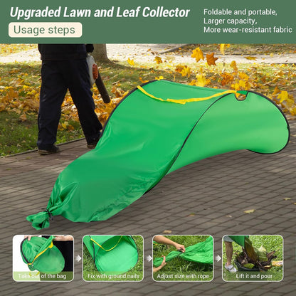 Leaf Collector 70 Gallon, 230D Thickened Reusable Yard Waste Bag, Portable Pop Up Lawn and leaf Bags, Yard Garden Waste Bags, Bag for Lawn Trash，Larger Capacity，Reinforced Rope Holes，patent product