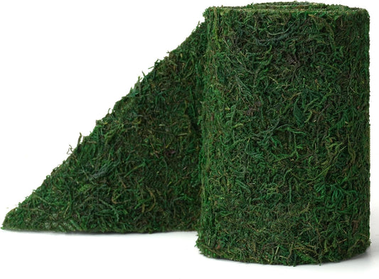 Byher Dried Moss Table Runner for Party Garden Decoration , Dark Green (14cm X 130cm ( 5.5" x 51" ))