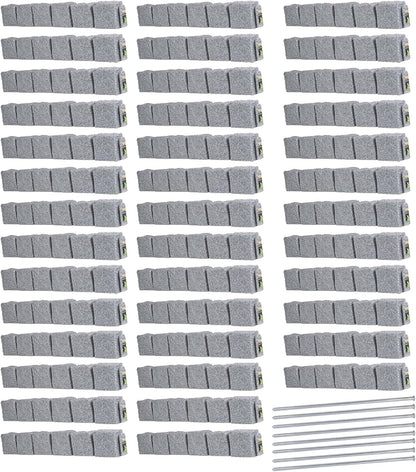 Beuta Landscape Edging | Garden Edging Border | Faux Stone Blocks for Lawn Edging, Flower Beds & Yard Edging – 40 Pack | Each Section Has 6 Blocks 48" L x 4" W x 6.5" H | 80 Spikes | Greystone