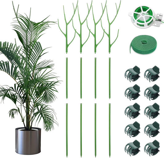 4 Pack 39.37" Detachable Twig Plant Support Stakes Set, Blends in to Plant, Branch Plant Sticks